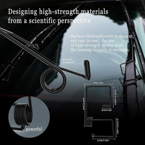 Windshield Wiper Arm Pressure Spring Booster - Enhance Visibility, Improve Performance - Fits 90% of Vehicles - Easy Installation - 2 Pieces in Saudi Arabia