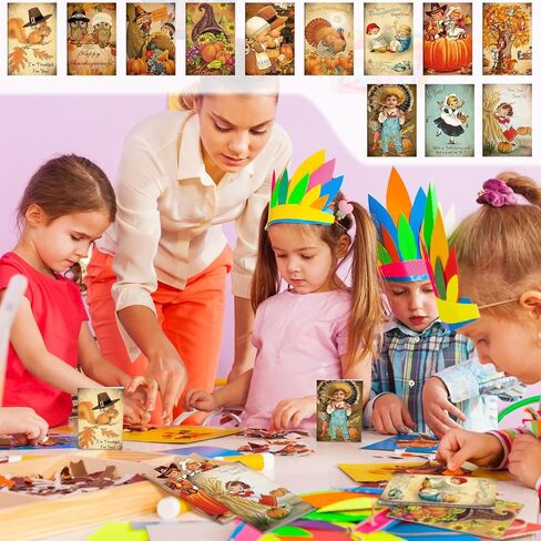 Yeaqee 48 Pieces Thanksgiving Vintage Notebook 4.92 x 3.15 Inch Retro Mini Notepad Fall Autumn Pumpkin Turkey Pocket Memo Pad Goodie Bag Stuffer Gifts for Kids Classroom School Party Favors in Saudi Arabia
