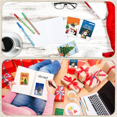 48 جهاز كمبيوتر شخصى دفاتر ملاحظات صغيرة لعيد الميلاد مع أقلام عيد الميلاد خمر دفاتر عيد الميلاد الرجعية دفاتر الجيب الصغيرة الرجعية أقلام عيد الميلاد للأطفال هدية حفلة عطلة تخزين المواد (دفتر ملاحظات صغير، 3 × 4.7 بوصة) in Kuwait
