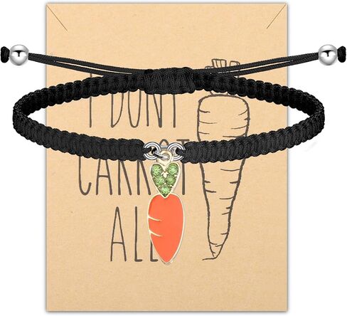Carrot Charm Adjustable Bracelet Vegan Bracelet Jewelry Vegetarian Gift Carrot Lover Gift in Saudi Arabia