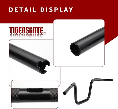 أسود 8.25 بوصة Rise Mini Ape Hangers 1.25 مقود فات لعام 2014-في وقت لاحق Harley Road King Special، 2018-UP Softail Fat Boy، Breakout، Street Bob، FXDRS، Fat Bob، Low Rider... in Kuwait