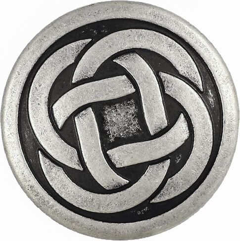 Bezelry 10 Pieces Tiny Celtic Knot Metal Shank Buttons. 25mm (1 inch) (Antique Brass) in Saudi Arabia