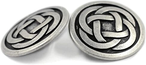 Bezelry 10 Pieces Tiny Celtic Knot Metal Shank Buttons. 25mm (1 inch) (Antique Brass) in Saudi Arabia