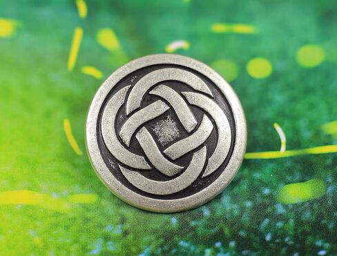 Bezelry 10 Pieces Tiny Celtic Knot Metal Shank Buttons. 25mm (1 inch) (Antique Brass) in Saudi Arabia