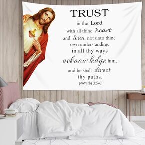 LB Funny Jesus Tapestry Jesus Christ I Saw That Tapestry Wall Hanging Christmas Wall Tapestry for Bedroom Aesthetic Black White Funny Words Tapestry for Living Room College Dorm Decor, 60Wx40H inch in Kuwait