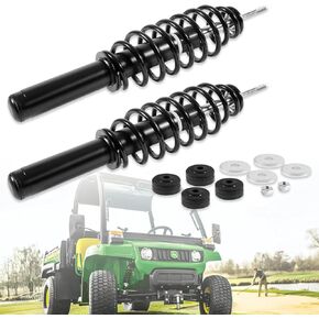 قم بترقية 2 ممتص صدمات زنبركي ملفوف مع غسالات البطانات المناسبة لـ John Deere Gator HPX، HPX 615E 815E؛ التمساح XUV620I 4x4; التمساح XUV850D 4x4; الجبهة اليسرى واليمنى يستبدل AM137957 AM135372 in Kuwait