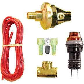 Longacre 40000 Oil Pressure Gauge with Warning Light Kit