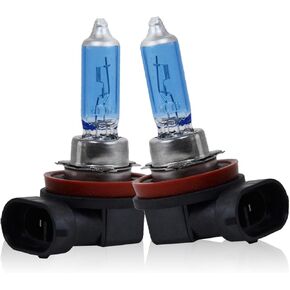 gunhunt 2 PCS H11 Car Halogen lights, Ultra White Light Bulbs, 12V 100W Driving Fog Lights, Super Bright High Beam Low Beam Bulbs, Bulbs Conversion Kit, for Most Cars, Trucks and Vans (White)