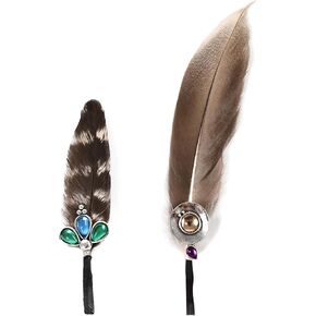 3PCS Hat Natural Feathers Assorted Turquoise Hat Feathers for DIY Craft Fedora Cowboy Oktoberfest Trilby Hats Holiday Party Accessories Decorations