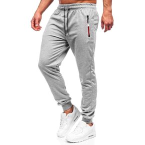 Wangdo Men's Sweatpants Casual Pants Athletic Joggers for Men Workout Pants for Gym Running with Zipper Pockets