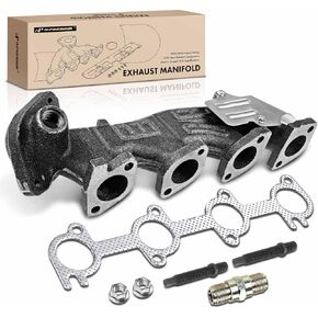A-Premium Left Engine Exhaust Manifold Kit W/Gasket & Studs & Nuts & Bolt & Heat Shield [SOHC 8Cyl 4.6L] Compatible with Ford F-150 F150 2004-2006, Expedition 2003-2004, Replace# 2L1Z9431DA