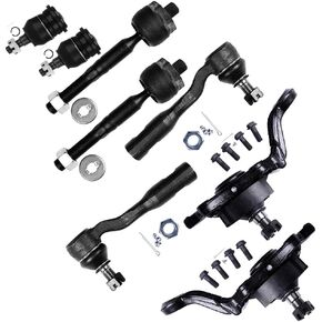 8pc Set Front Inner Outer Tie Rod End Lower Upper Ball Joint Fit 2005-2007 For Toyota For Sequoia 2004-2006 For Toyota For Tundra