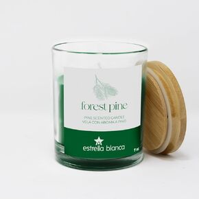 شمعة عطرية بغطاء خشبي بوزن 7oz - صنوبر الغابة، شمعة معطرة تدوم طويلاً