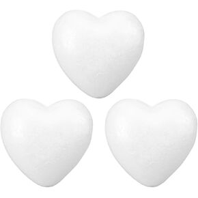 3pcs Heart Shaped Polystyrene Balls Arts Crafts Ornaments Wedding Decorations