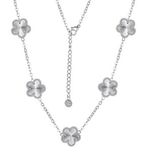 Clover Necklace for Women 18K Gold Plated Stainless Steel Four Leaf Clover Necklace Lucky Simple Dainty Necklace Jewelry