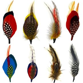 Hat Feathers, Assorted Natural Feathers Colorful Real Feathers Packs Accessories for Fedora Scott Borges Trilby Hats