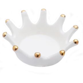 Royal-Crown-Jewelry-Tray Ring-Necklace-Jewelry-Trinket-Dishes Ceramic-Decorative-Holder Engagement Brithday Mother Gifts
