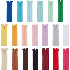 FINGERINSPIRE 20 PCS Super Tiny Zippers - 3.5 inch Long Micro Mini Colorful Nylon Zippers for Doll Clothes, Wallets & Projects