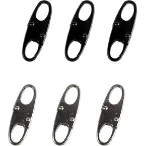 6Pcs Zipper Clips Anti Theft, Zipper Locks Replacement for Backpacks, Double Side Small Zipper Clips, Detachable Zipper Clip Pull for Traveling Camping Suitcases