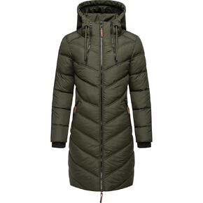 Marikoo Women's Winter Coat | Quilted, Long Jacket with Cozy Hood | Puffer Jackets for Women | Thigh-Length | Armasa XS-XXL