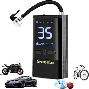 Tire Inflator Portable Air Compressor,Air Pump for Car,150 PSI Electric Tire Inflation Smart Electric Air Pump for Car,Bicycle,Motorcycle,Ball