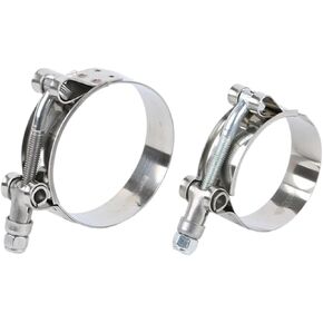 1 Pack 2 Pcs 4 Hose Clamp, 4 Inch Hose Clamp, Large Hose Clamps, 4 Inch T Bolt Clamp, Dryer Vent Clamp, Hose Clamps, Stainless Hose Clamps, Stainless Steel Clamps(Working Range 4.25in - 4.56in)