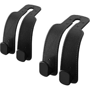 Car Purse Hook 2 Pcs Headrest Hooks for Car Black Car Hooks For Purses and Bags Cute Car Seat Back Storage Hook Purse Holder for Car Universal Vehiclel Car Organization Accessories (2 PCS - Black)
