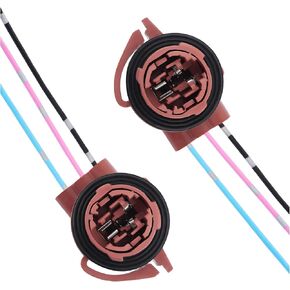 2PCS Turn Signal Socket Replacement,Tail Light Socket Fit 3057 3157 Bulb Brake Light Socket,Universal Car Accessories Pre-Wired Tail Light Harness for Car Front Turn Signal Brake Light