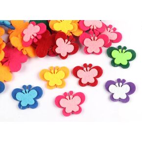 YYCRAFT 200pcs Stiff Felt Number Fabric Embellishments DIY Crafts Scrapbooking,1 Inch Mix Color