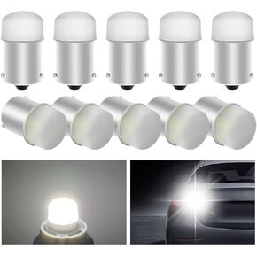 Fenikso 1156 Led Bulb 10 Pack Super White Reverse Light Bulb BAU15S 7507 7507LL 7507AST PY21W Replacement for Car Camper Back Up Parking Tail Interior Indoor DRL Light Lamp