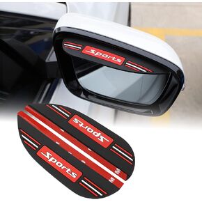 TOMALL 2pcs Sports Rear View Mirror Rain Visor Smoke Guard Universal Rubber Rear View Side Mirror Rain Eyebrow for Cars SUV Truck Rear View Mirror Cover Accessories