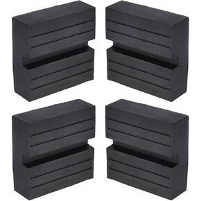 4PCS Car Lift Jack Pads, Square Jack Rubber Pad, Floor Jack Stand Pinch Weld Adapter, Car Lifting Support Block, Anti-Slip Slotted Frame Rail Protector, Universal Repair Tool