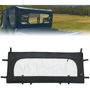 KEMIMOTO Black Soft Rear Window Waterproof Windshield Dust-Proof Compatible with 2020+ Tracker 800SX, Tracker 800SX Crew