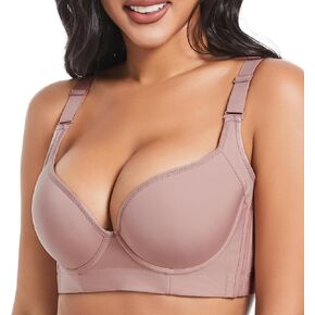 Plus Size Push Up Bras for Women Hide Back Fat Smoothing Bra Underwire Support Bras 34B to 46DD