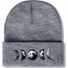 Gothic Moon Phase Skull Beanie Hats for Men Women, Halloween Knit Winter Hat for Birthday in Kuwait