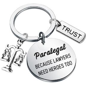 ENSIANTH Paralegal Keychian Lawyer Gifts Paralegal Appreciation Gift Scales of Justice Keychain Legal Assistant Gift