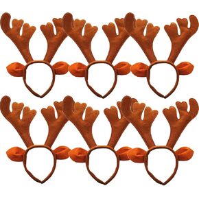 Sept.Filles Christmas Headband Reindeer Headband Reindeer Antler Santa Claus Snowman Decoration Festival Headbands 6-Pack