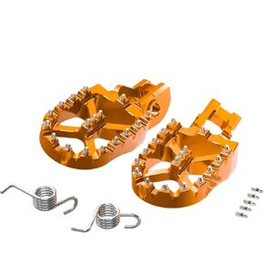 NICECNC Orange 57mm Wide Billet Forged Foot Pegs Footrest Foot Pedals Footpeg Compatible with KTM 85SX 2018-2022 125/150SX 250 350 450 SXF/XCF 2016 125-500 XC/XCF/SX/SXF/EXC/EXCF 2017-2022,See Fitment