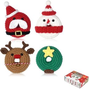 NQEUEPN Crochet kit for Beginners, Learn to Crochet Kit Knitting & Crochet Supplies Christmas Series Step-by-Step Video Tutorials Crochet Kit DIY Kits for Adults Beginner