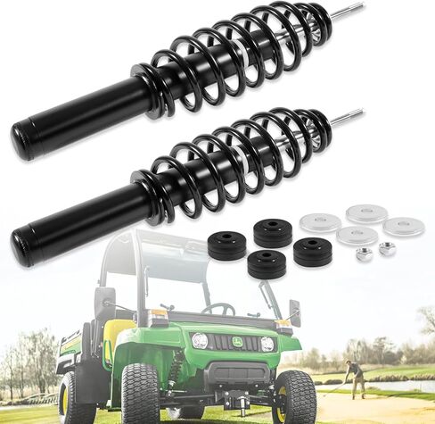 قم بترقية 2 ممتص صدمات زنبركي ملفوف مع غسالات البطانات المناسبة لـ John Deere Gator HPX، HPX 615E 815E؛ التمساح XUV620I 4x4; التمساح XUV850D 4x4; الجبهة اليسرى واليمنى يستبدل AM137957 AM135372 in Kuwait