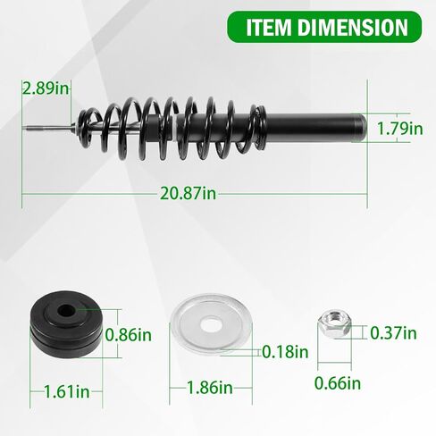 قم بترقية 2 ممتص صدمات زنبركي ملفوف مع غسالات البطانات المناسبة لـ John Deere Gator HPX، HPX 615E 815E؛ التمساح XUV620I 4x4; التمساح XUV850D 4x4; الجبهة اليسرى واليمنى يستبدل AM137957 AM135372 in Kuwait