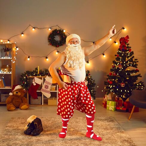 4 أزواج من جوارب الهالوين المنقطة من Jeyiour، جوارب للعطلات فوق الساق، جوارب ضغط مبتكرة للنساء، أحمر in Kuwait