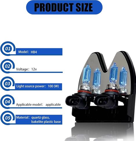 gunhunt 2 PCS H11 Car Halogen lights, Ultra White Light Bulbs, 12V 100W Driving Fog Lights, Super Bright High Beam Low Beam Bulbs, Bulbs Conversion Kit, for Most Cars, Trucks and Vans (White) in Saudi Arabia