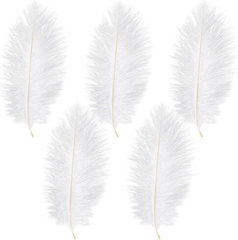 30 Pcs 15-20 cm Craft Ostrich Feathers Large Fluffy Feathers for Crafting Soft Art Feathers Dream Catcher Feathers Festival Party Feathers White in Saudi Arabia