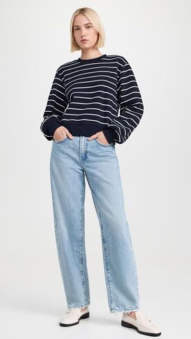 FRAME Women's Blouson Sleeve Sweatshirt in Saudi Arabia