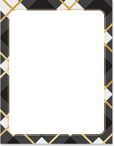 Paperdirect Elegant Gold Happy New Year Celebration Theme Paper Stationery, Border Paper, Letterhead 8.5 x 11, 25 sheets, Elegant Premium Writing Paper, Decorative Printer Paper in Kuwait