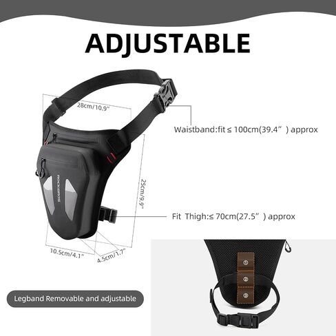 ROCKBROS Motorcycle Drop Leg Bag Motorcycle Waist Pack Waterproof Thigh Bags Motorcycle Accessories for Men Women Cycling Hiking Camping in Saudi Arabia