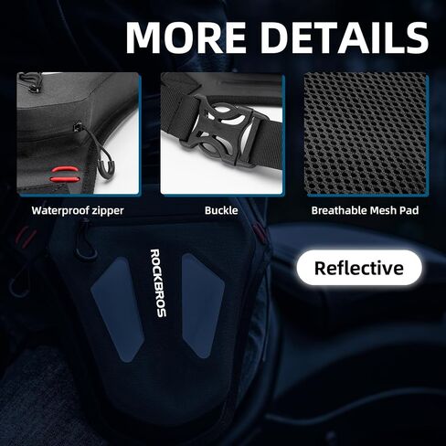 ROCKBROS Motorcycle Drop Leg Bag Motorcycle Waist Pack Waterproof Thigh Bags Motorcycle Accessories for Men Women Cycling Hiking Camping in Saudi Arabia