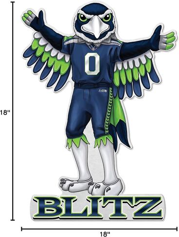 Rico Industries NFL Football Mascot Shape Cut Pennant - Home and Living Room Décor - Soft Felt EZ to Hang in Kuwait