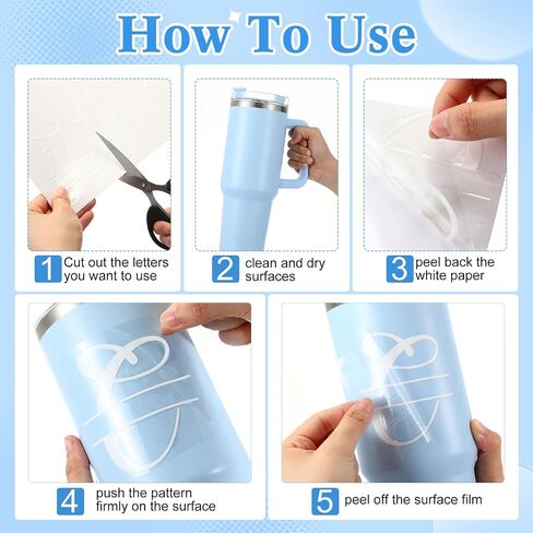 Janlaugh 10 Sheets UV DTF Cup Wrap Transfer Name Stickers Personalized Letter Stickers Split Monogram Stickers Waterproof Decals for DIY Car Piggy Bank Tumbler Cups, White in Kuwait